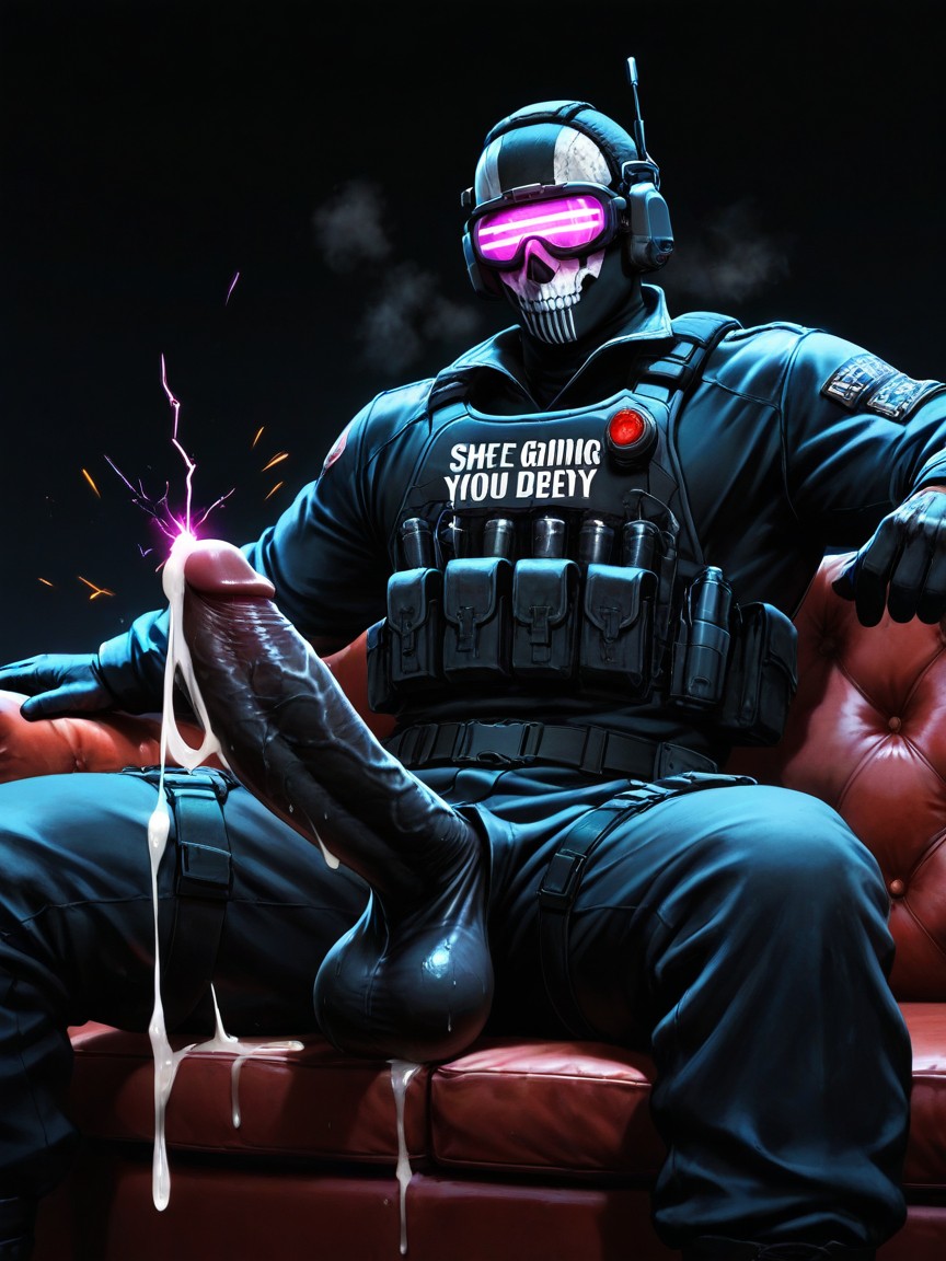 Domination Powers, He Is Staring Directly At The You, Black Walls AI Gay Porn