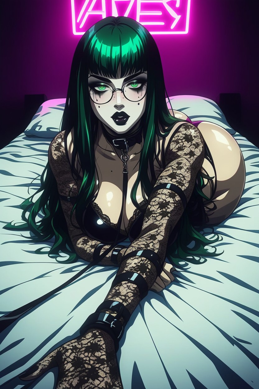 Cleavage, Goth, Massive Breast Hentai AI Porn