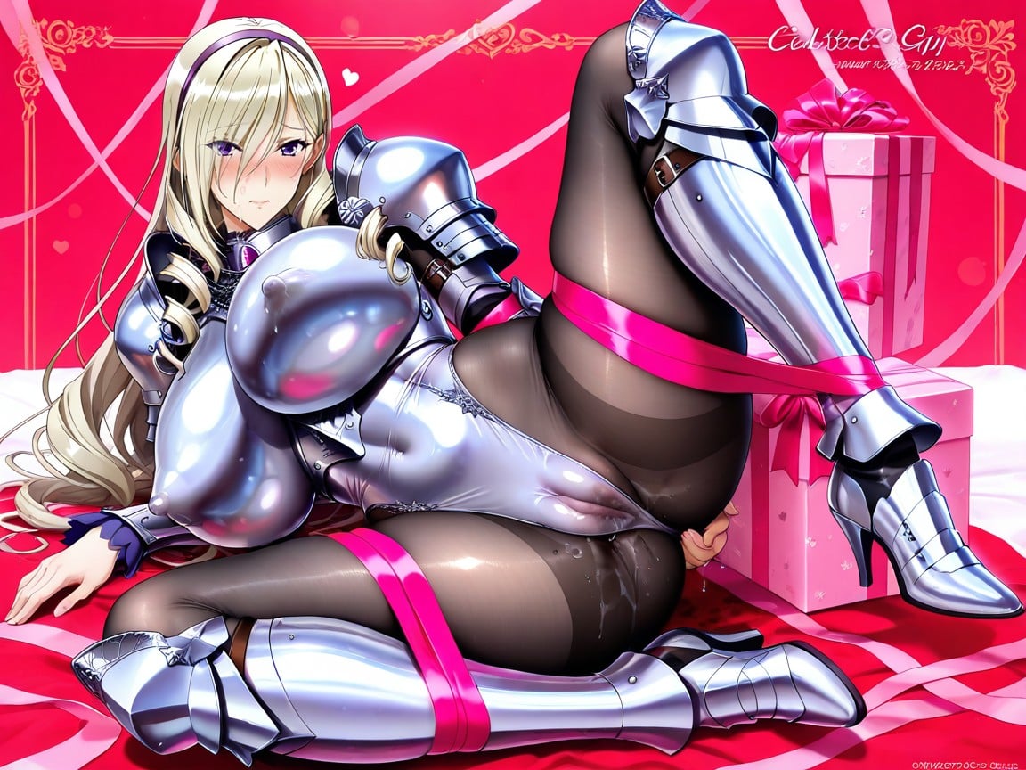 Hyper Breasts, Hard Nipples Pressing Fabric, Character Description Label Hentai AI Porn