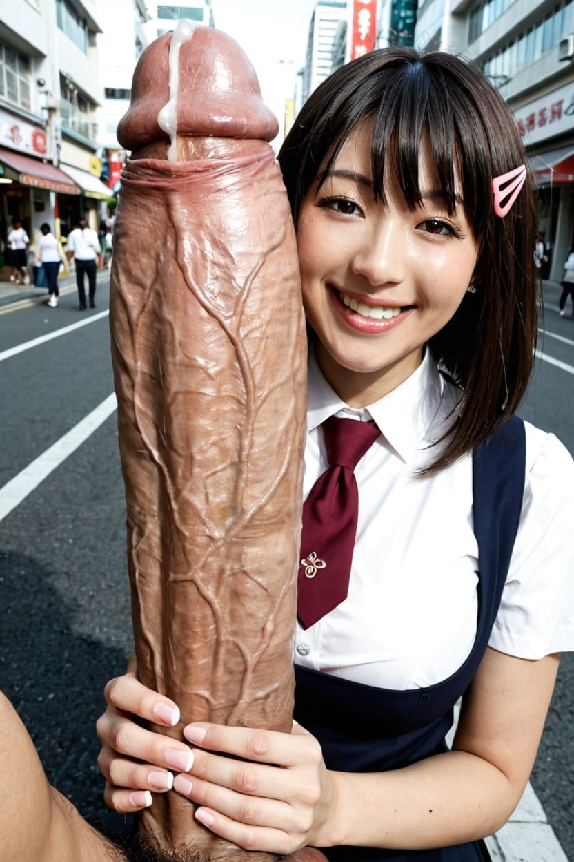 Stroking Penis, Hand On Penis, Handjob AI 포르노