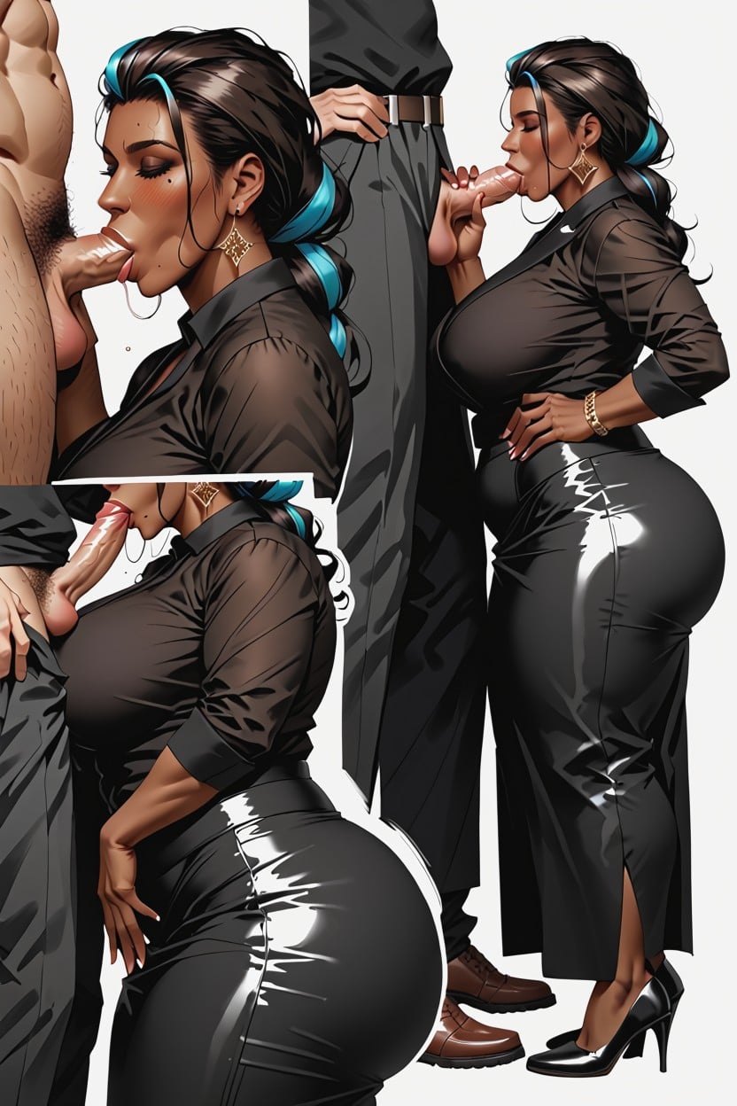 Fat Wide Ass, African, Bbc MILF AI Porn