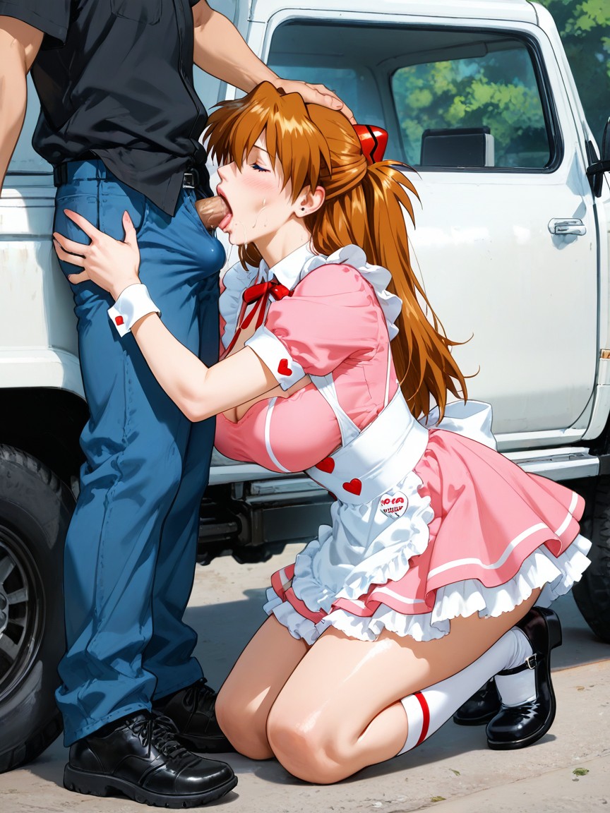 25+, Aszuka Giving Felattio Shinji Ikari, Pants Down AI Porn
