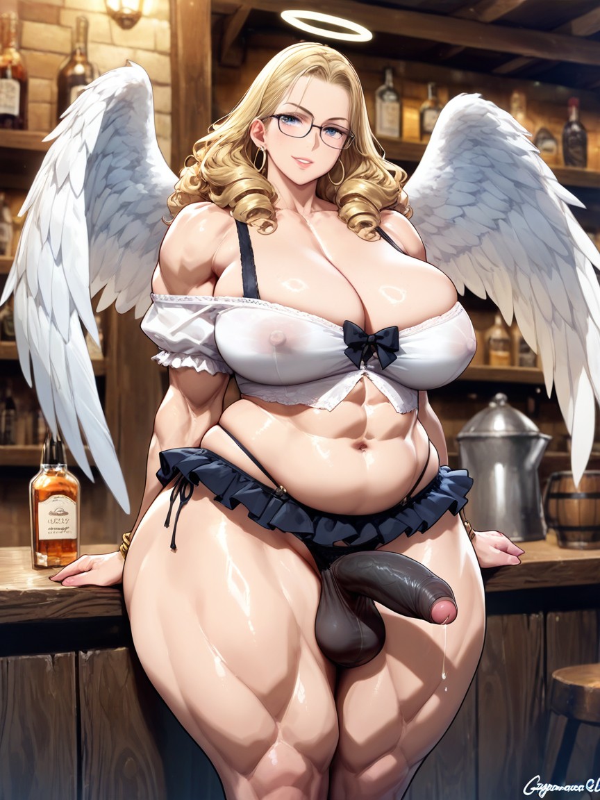 Cleavage, Bodybuilder, Big Biceps AI Gay Porn
