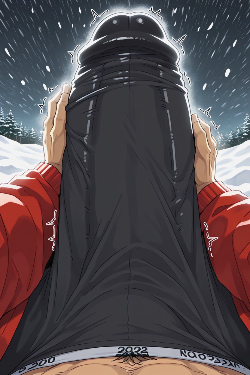 Huge Erect Hard Throbbing Bulge, Cock Bulge In Briefs, Close Up AI Gay Porn