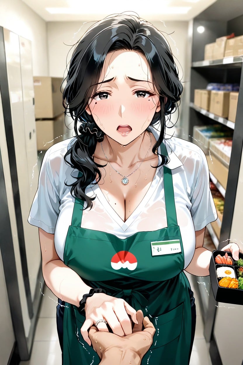 Changing Room, Beauty Mark Under The Left Eye, Trembling Hentai AI Porn