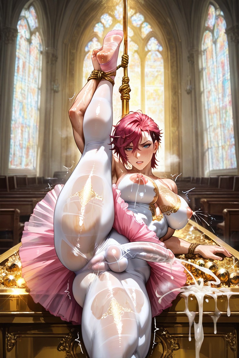 Splits, Dick Bound By Golden Silk, Ballet Hentai IA