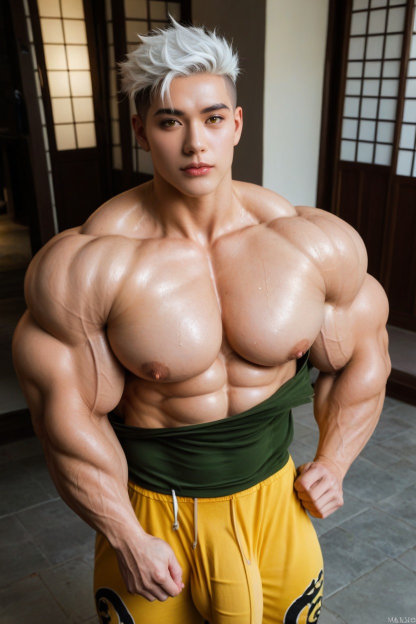 Waist, Huge Muscles, Pixie Cut AI Porn