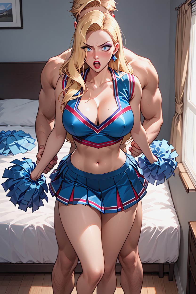 Day, Nude Man Behind Her, Angry Hentai AI Porn