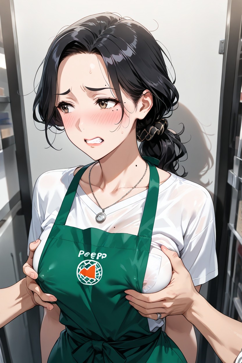 ", Light Makeup, Mature Female Hentai AI Porn