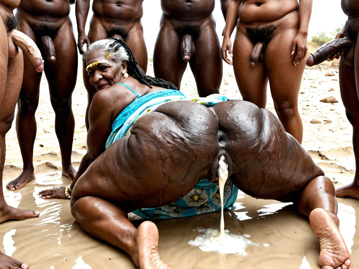 Extremely Large Ass, Very Big Shaped Ass With Lots Of Cellulite, Deep Penetration Asshole AI Porn