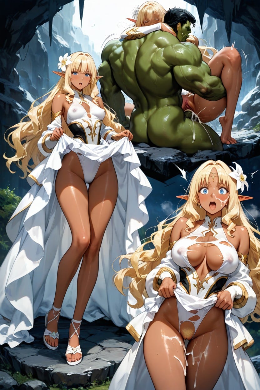 Emerald, Masterfully Dynamic Linework, Soft Reflexion Hentai AI Porn