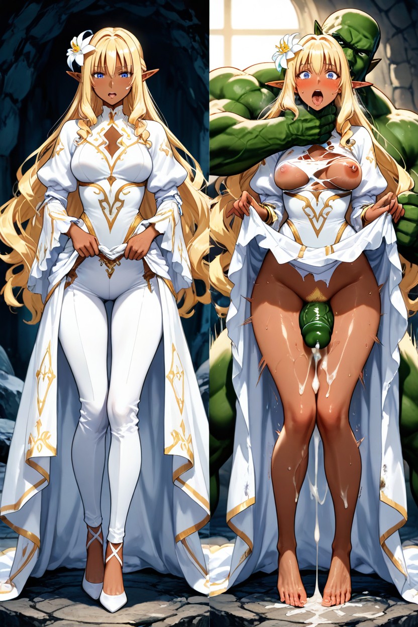 Skinny, Emerald, Hyper Reduced Thickness Ribcage And Thigh Hentai AI Porn