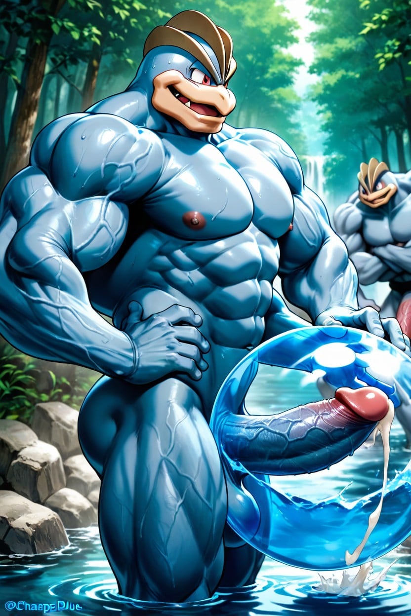 Perfect Penis, River, Machamp AI Gay Porn