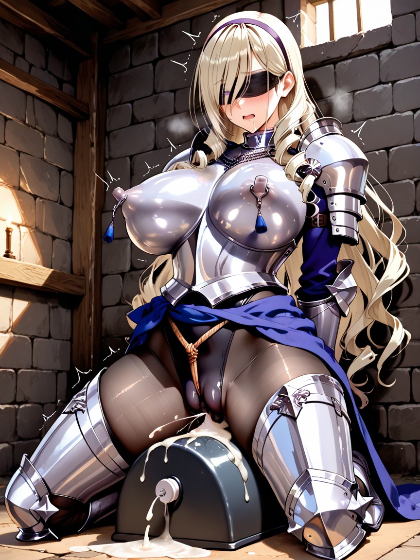 Tight Leotard Lower Body, Hyper Breasts, Hair Pulled Back From Rope Arching Back Hentai AI Porn
