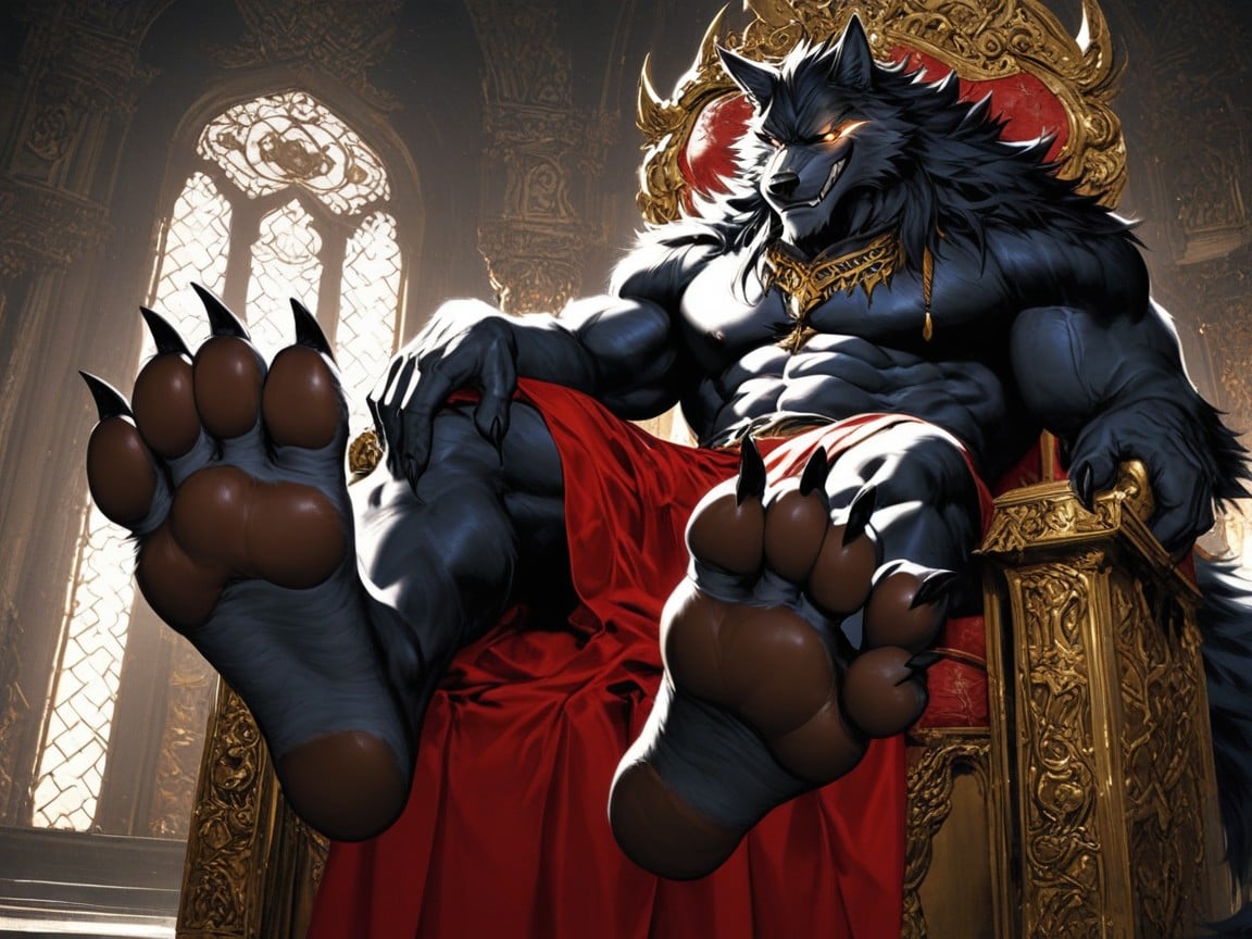 Arrogant & Smug, Glowing Eyes, A Gold Crown On His Head AI Gay Porn