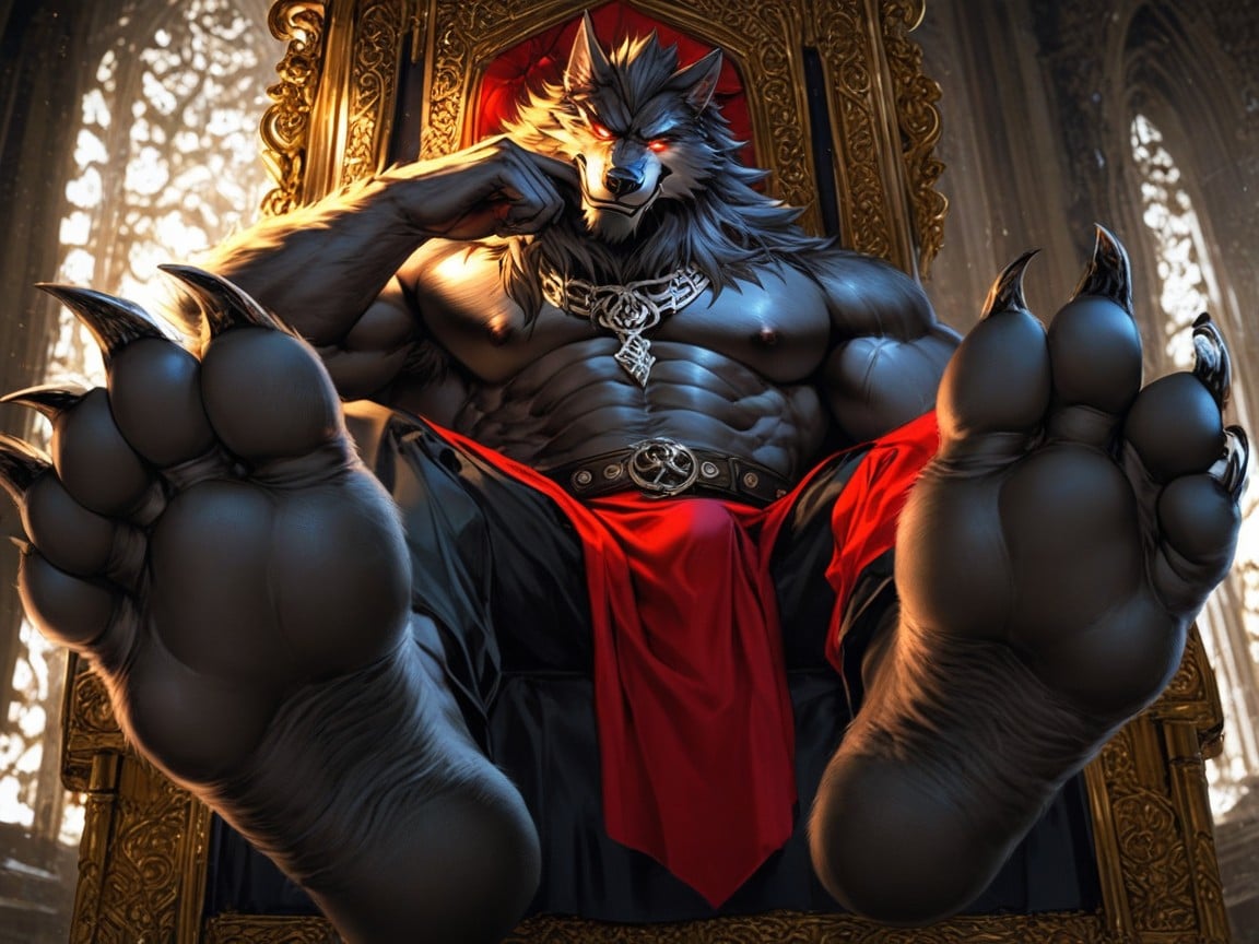Paws For Feet, Furry Foot Paws, Dominant AI Gay Porn