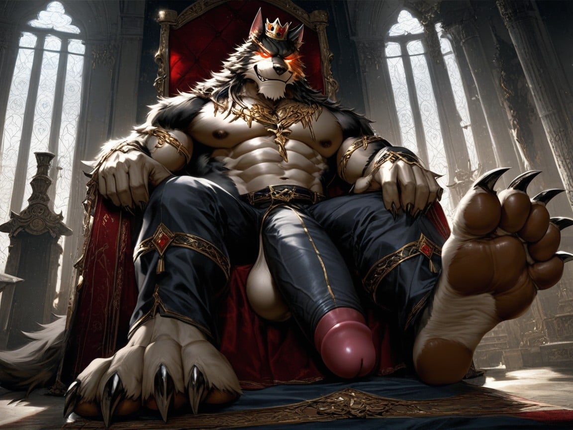 Dominant, The Paw Soles Fill The Image, Bottom Up AI Gay Porn