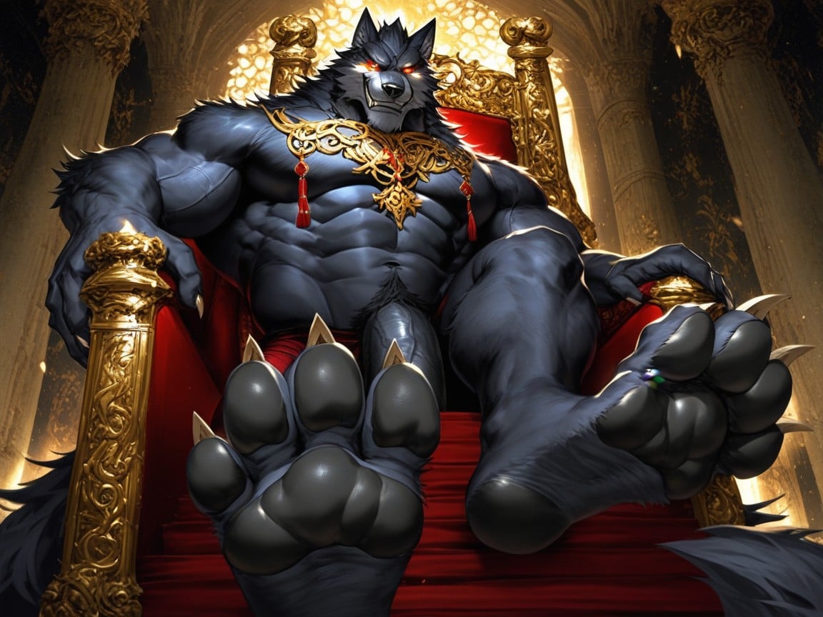 An Anthro Character, He Is Bold, A Dominant AI Gay Porn