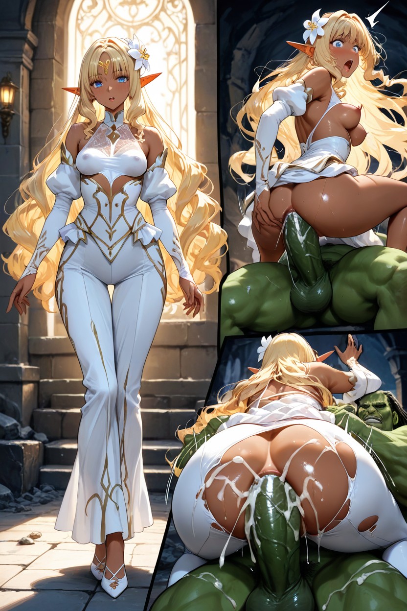 Grabbed By The Neck, Emerald, Muted Colors Hentai AI Porn