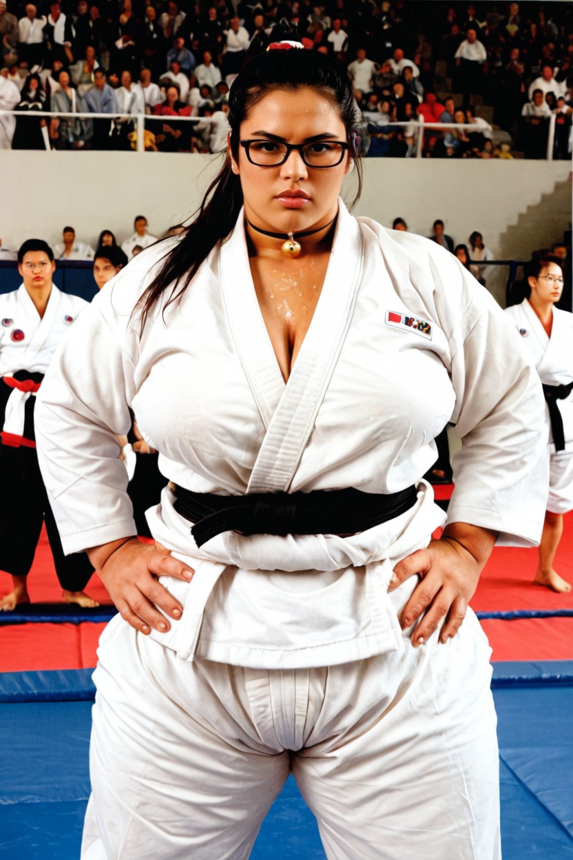 Olympic Judo Dojo, Tir À La Taille, Plump Large Lips Porno IA BBW