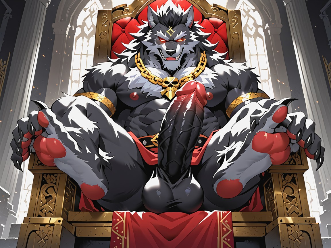 He Has A Smirk On His Face, Of A Furry Werewolf, Knowing The Viewer Longs To Worship His Form AI Gay Porn