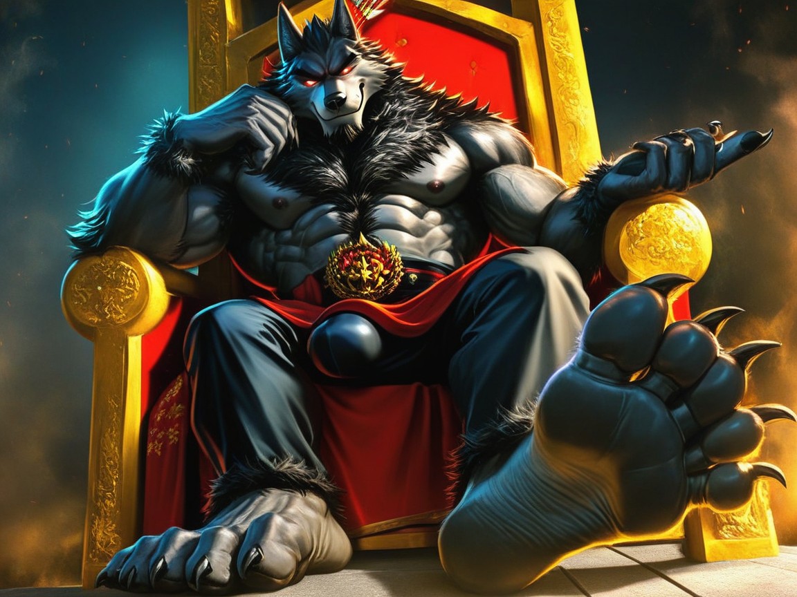 A Gold Crown On His Head, He Is Bold, An Anthro Character AI Gay Porn