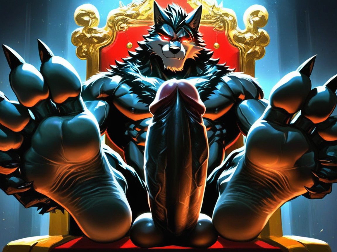 An Anthro Character, Arrogant & Smug, Imperious And Demanding The Viewer Worship His Paws AI Gay Porn