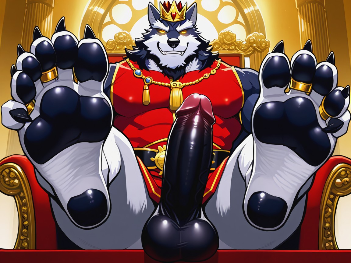 Bottom Up, Paws For Feet, His Beautiful Massive Penis Stands Erect And Glorious AI Gay Porn