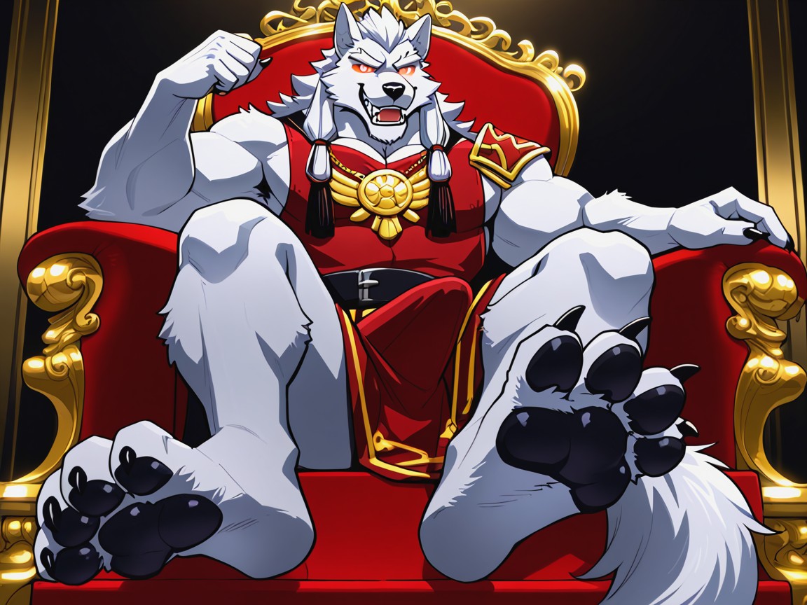 Massive, Dominant, A Gold Crown On His Head AI Gay Porn