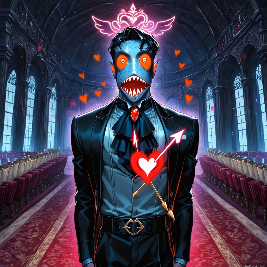 Fish Face, In Love, Heart-shaped Sparkles AI Gay Porn