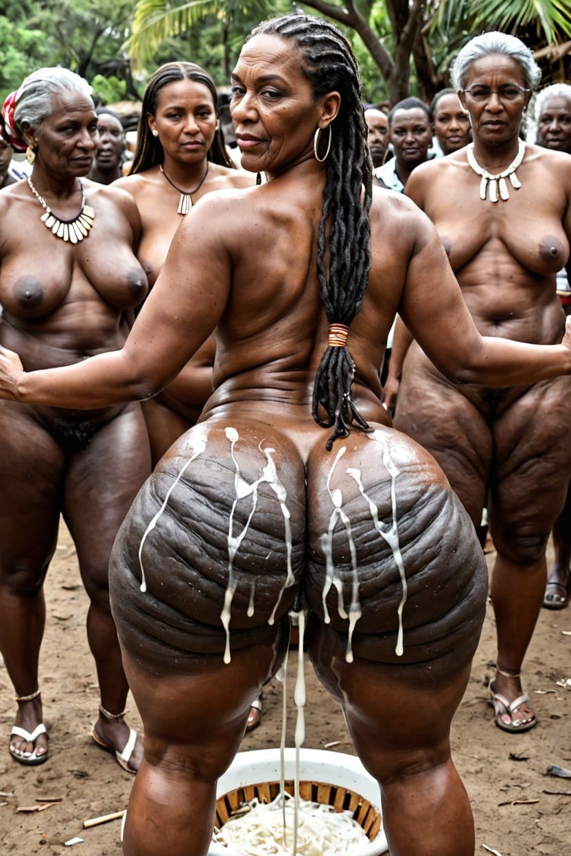Pubic Hair, Three African Granny Big Blackmama, African AI Porn