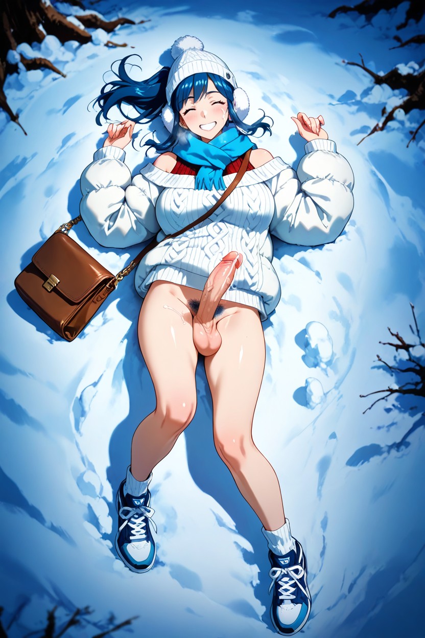 Slouchy Hobo Shoulder Bag, No Wearing Underwear, Skinny Hentai AI Porn