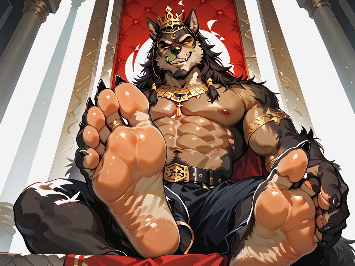 Majestic, Paw Soles, Werewolf AI Gay Porn