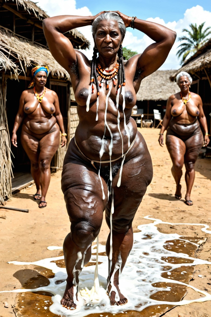Big Cellulite Ass, Tribal Wear, Hips Wider Than Shoulders AI Porn
