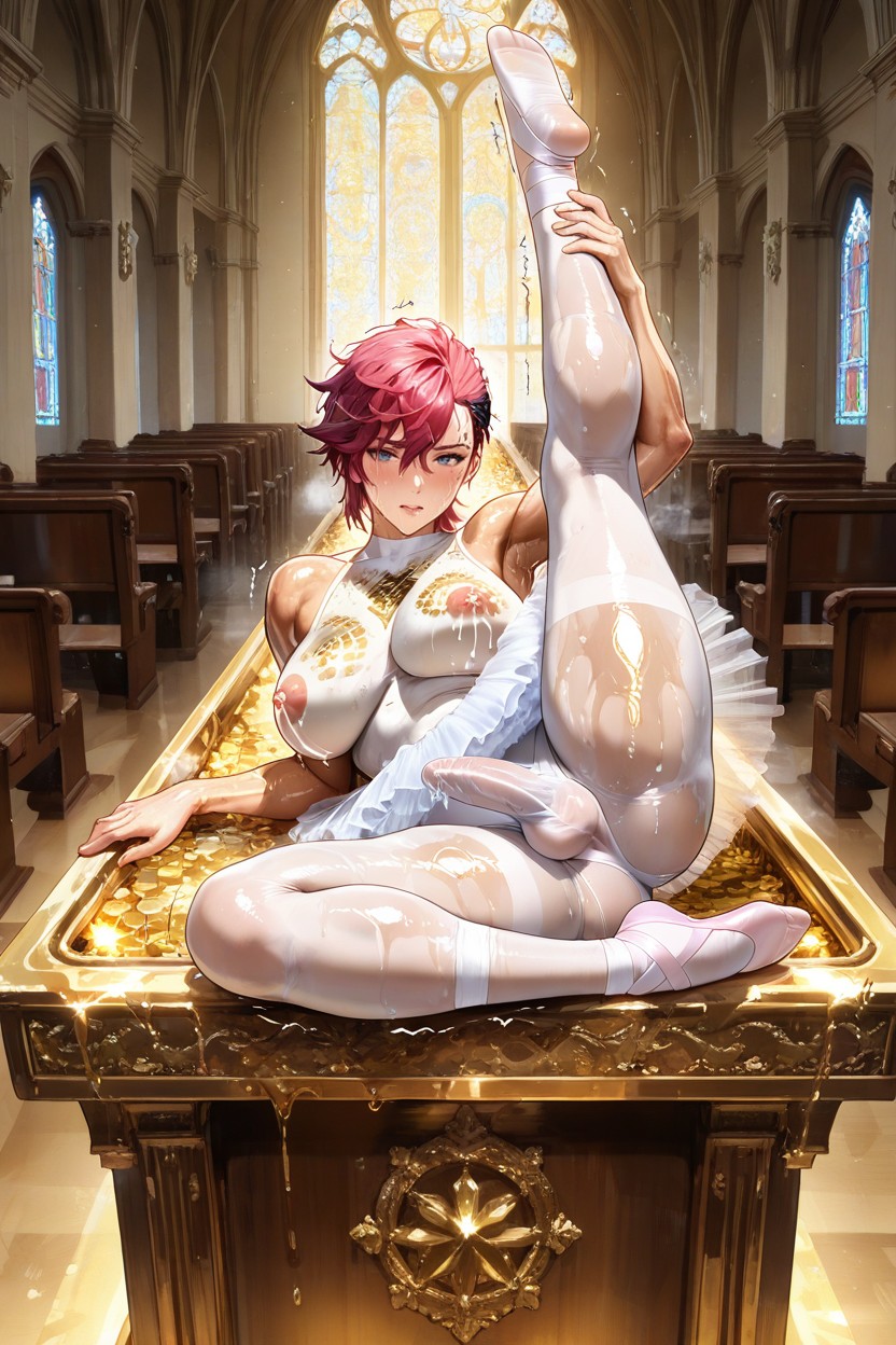 Ballet Socks, Showing Feet, Small Hentai AI Porn