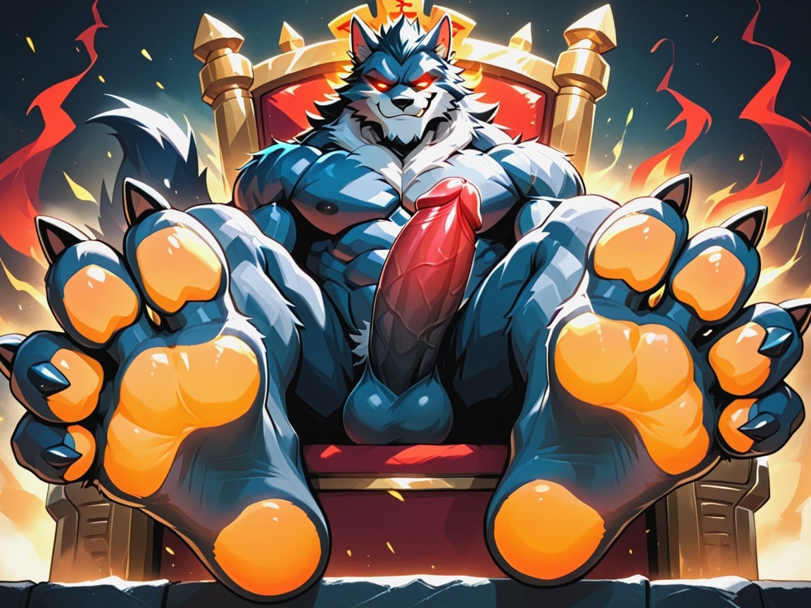 With Red, Dominant, Knowing The Viewer Longs To Worship His Form AI Gay Porn