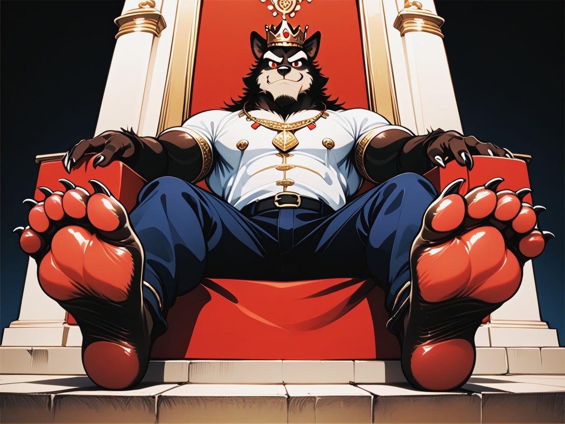 25+, The Paw Soles Fill The Image, Glowing Eyes AI Gay Porn