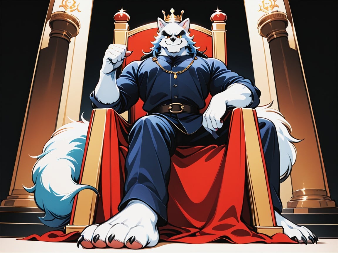 Massive, The Paw Soles Fill The Image, Smug Expression AI Gay Porn