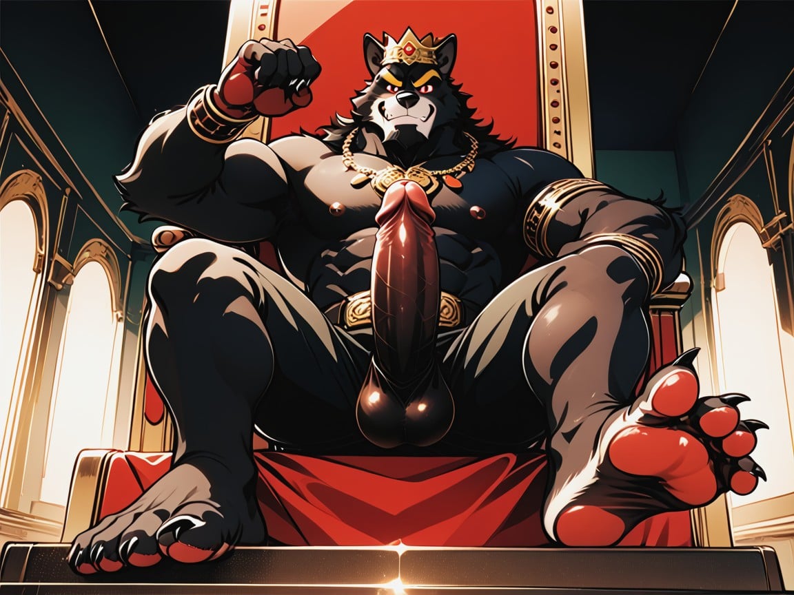 Sadistic, Manly Anthropomorphic Werewolf, 25+ AI Gay Porn
