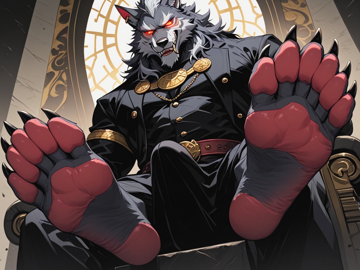 Massive, Glowing Eyes, Furry Foot Paws AI Gay Porn