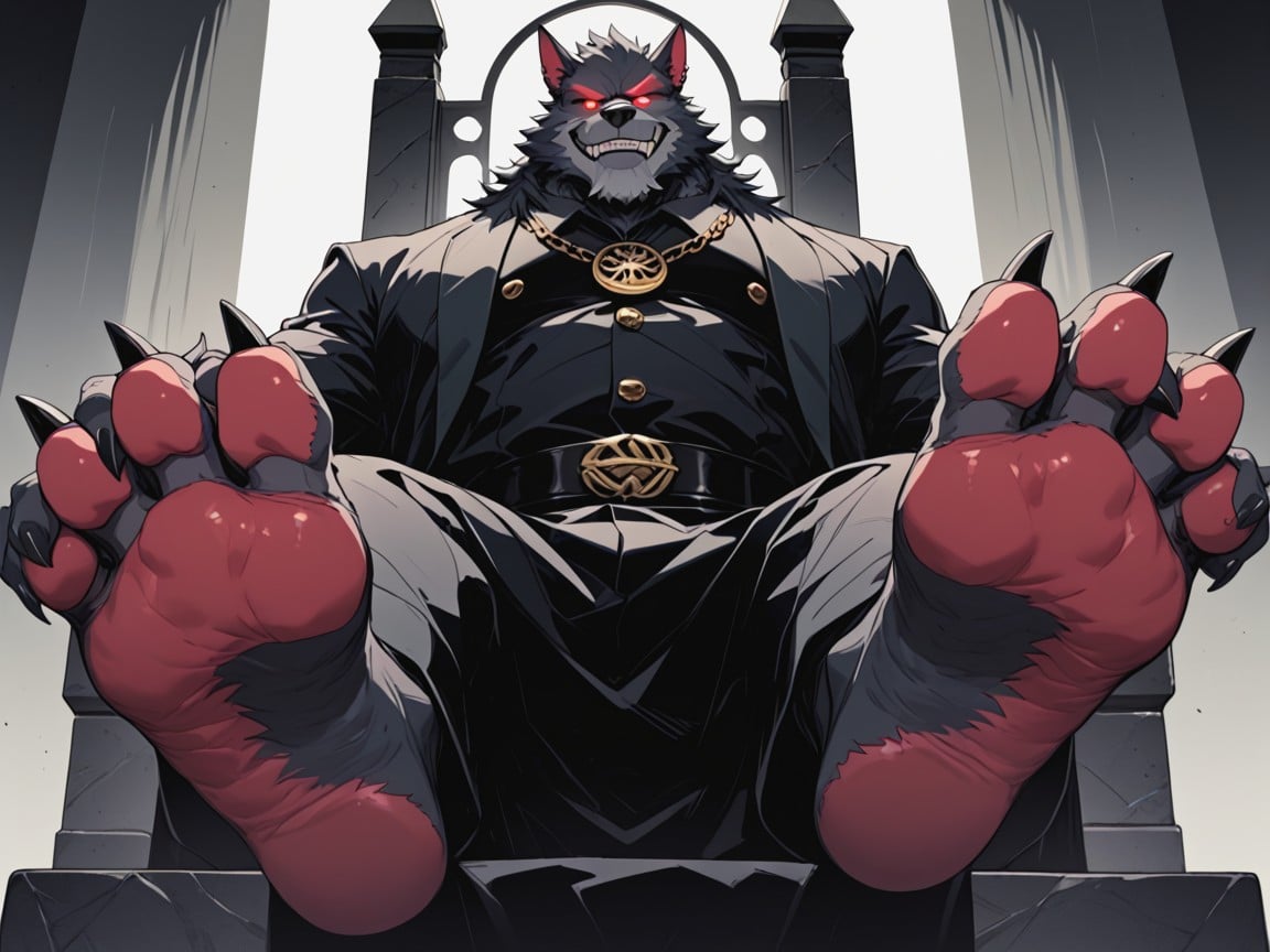 Paws For Feet, Imperious And Demanding The Viewer Worship His Paws, Massive AI Gay Porn
