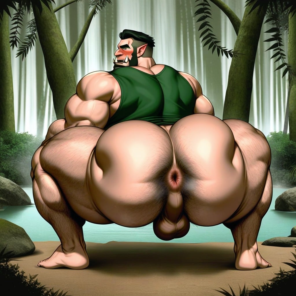 Anus Pequeno, Jungle, Enormous Ass AI Gay Porn