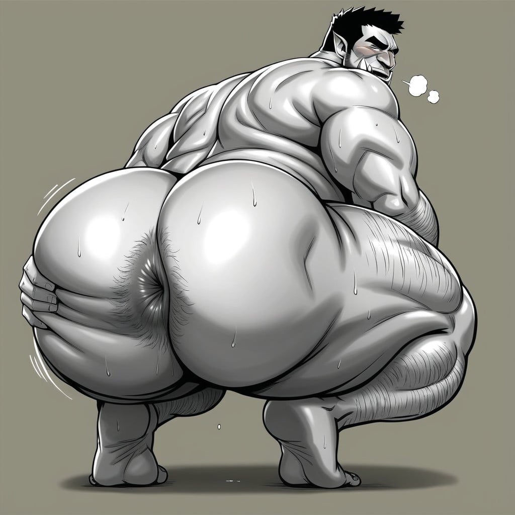 Side View, 30+, Wide Size Ass AI Gay Porn