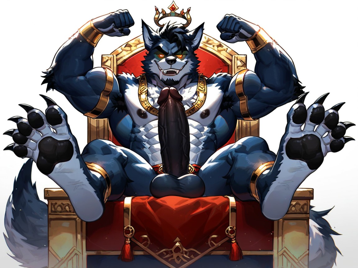 Du Bas Vers Le Haut, Dominant, Loup-garou Porno IA Gay