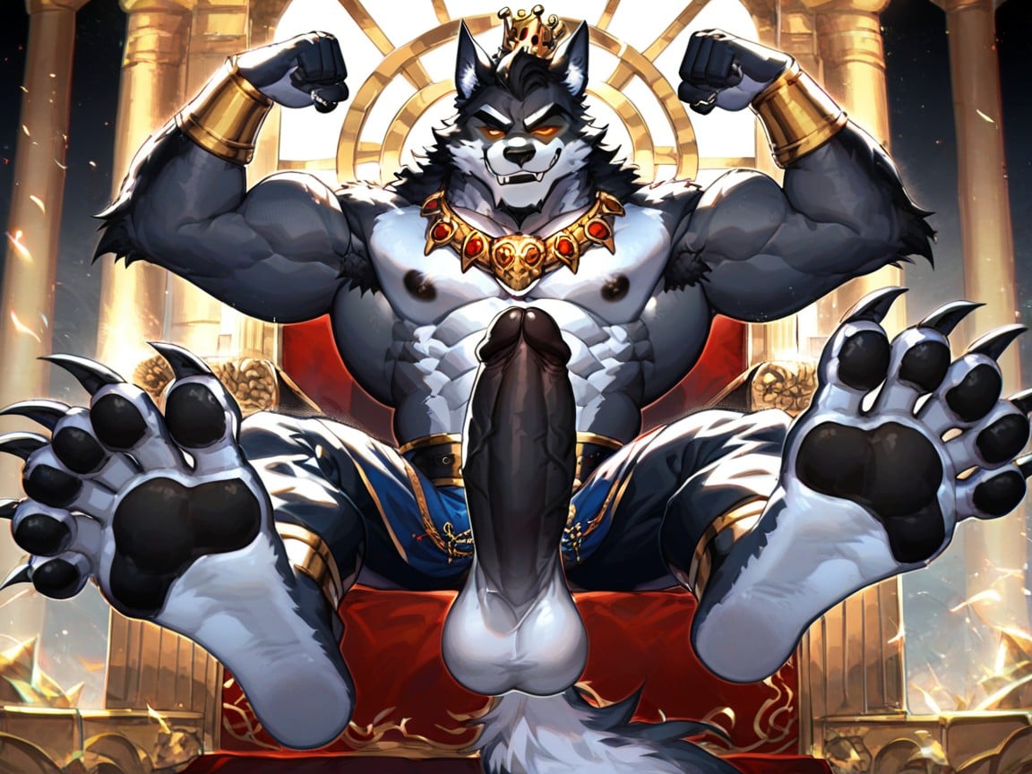 His Paws Are Large And Manly, Rugged, An Anthro Character AI Gay Porn