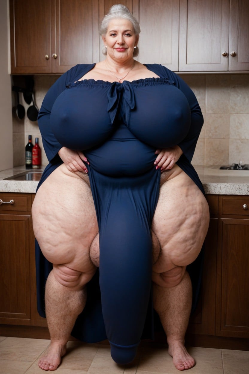 Touching Bulge With The Other Hand, Ssbbw, Curly AI Porn