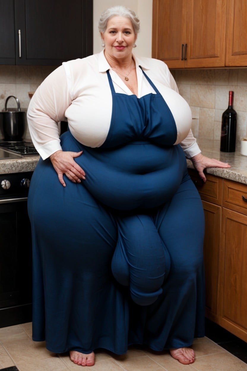 Cellulite Legs, Massive Bulge, So Fat Can Barely Fit AI Porn