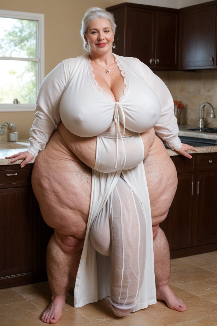 Cellulite Legs, So Fat Can Barely Fit, Curly AI Porn