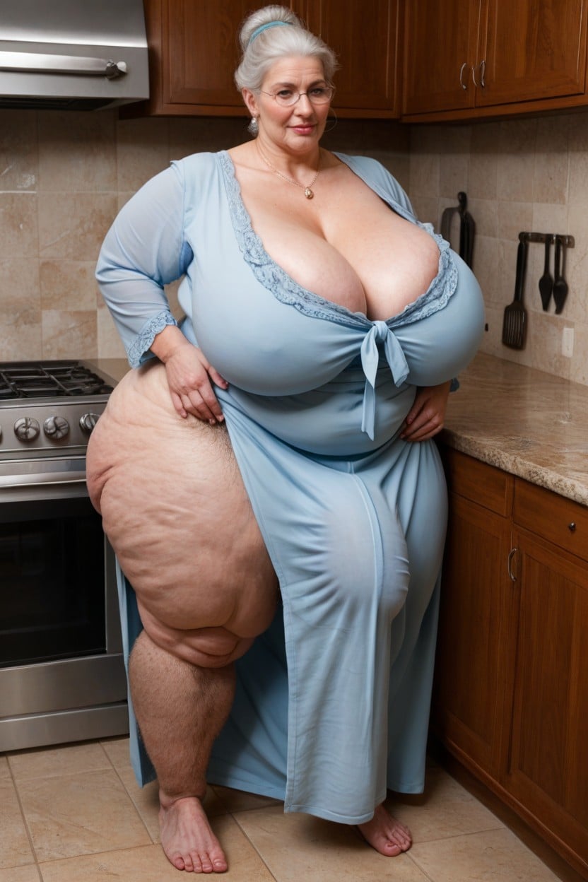 Extremely Wide Hips, Extremely Large Ass, Huge Obese Belly AI Porn