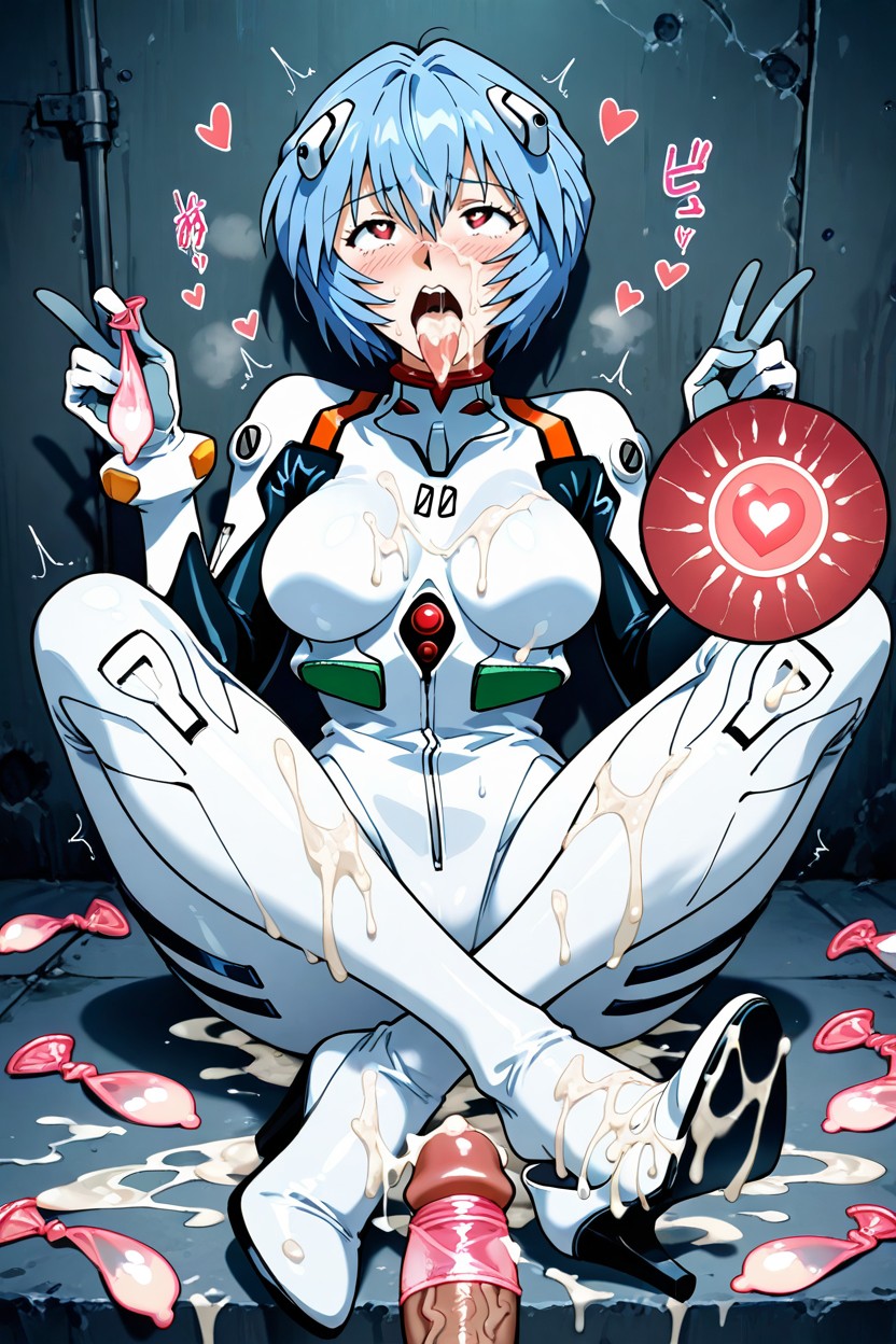 Cum On Mouth, Drenched In Cum, Style Anime Porno IA Hentai